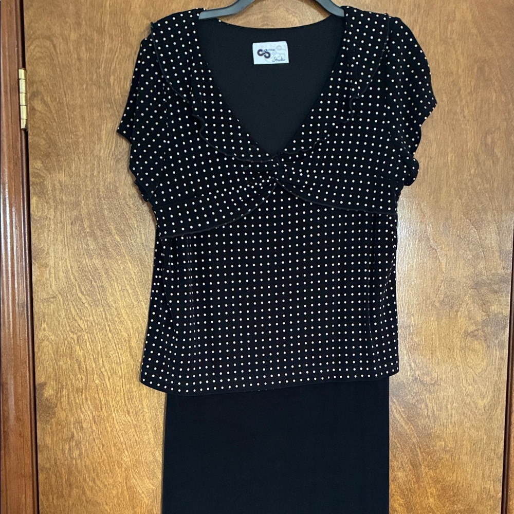 Black and White Polka Dot Maxi Dress